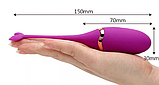 Вібраційне яйце Flight of Fancy жіночий кліторальний стимулятор G-точки фіолетове, фото 3