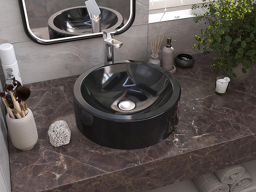 Раковина, Умивальник, накладний Luxor RAV Black