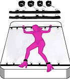 БДСМ Набір зв’язування Flight of Fancy Наручники та манжети на щиколотки, фото 4