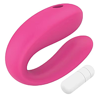 Подвійний вібратор Flight of Fancy  вібратор для пар Анальний вібратор рожевий