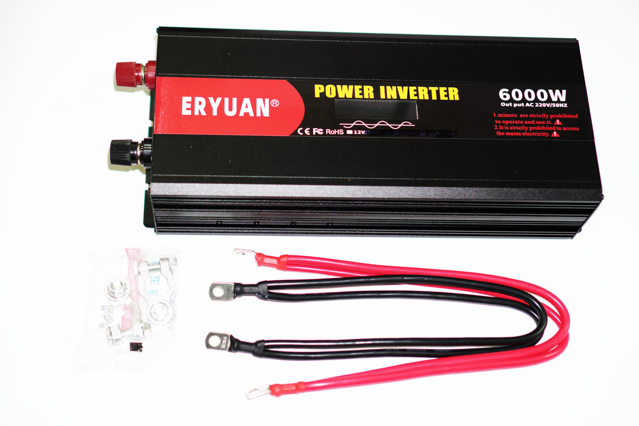 Інвертор перетворювач чистий синус 6000 вт 6 квт 12-220 В