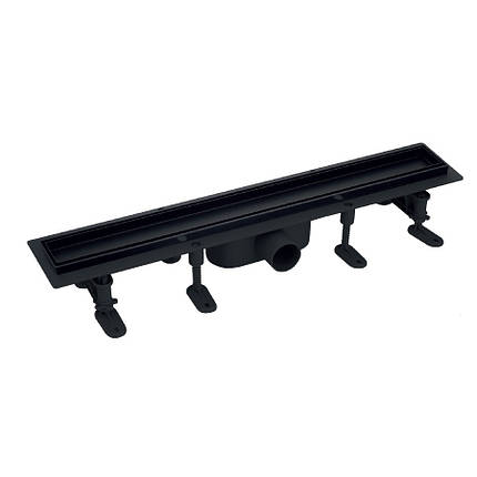 Душовий трап MIXXUS DRAIN-06-50 BLACK з пласт. основою і накладкою з неірж. сталі 70x500 мм (MI6528), фото 1