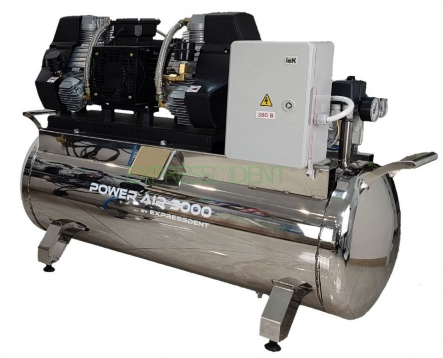 Компресор безоливний POWER AIR 4000 PRO неіржавкий ресивер 165 л продуктивність 550 л/хв 380 В