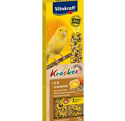 Vitakraft (Вітакрафт) «Kracker Original + Egg & Grass Seeds» - Ласощі для канарок (яйце та насіння)