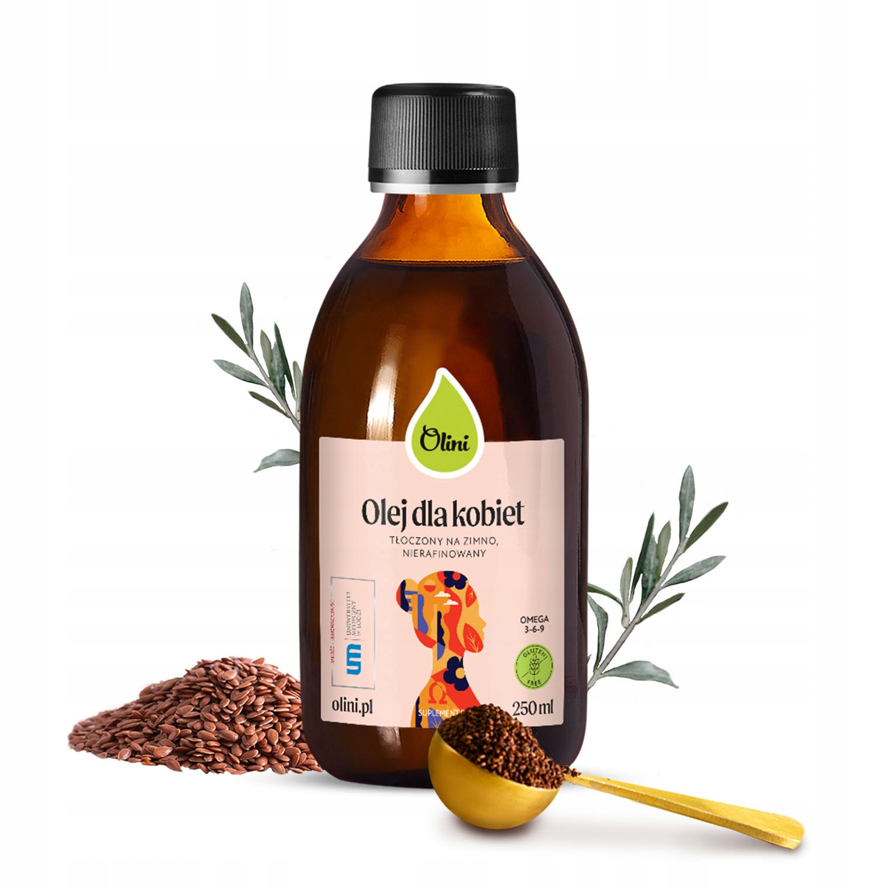 Olini oil для жінок 250 мл Олія примули вечірньої, лляне масло, оливкова олія