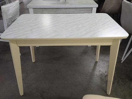 Розкладний стіл на кухню, стільниця покрита термопластиком, модель Марс, кольори та пластик на вибір, фото 1