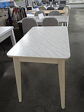 Розкладний стіл на кухню, стільниця покрита термопластиком, модель Марс, кольори та пластик на вибір, фото 3