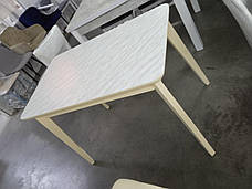 Розкладний стіл на кухню, стільниця покрита термопластиком, модель Марс, кольори та пластик на вибір, фото 4