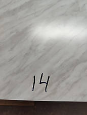 Розкладний стіл на кухню, стільниця покрита термопластиком, модель Марс, кольори та пластик на вибір, фото 2