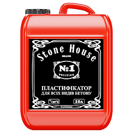 Пластифікатор для всіх типів бетону No1 STONEHOUSE 10 л