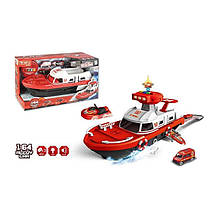 Великий іграшковий корабель зі звуком і світлом 660 A-247 для дітей з вертолітним майданчиком