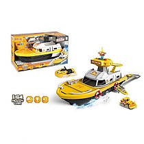 Іграшка Вантажний Корабель 660 A-248 Звук Світло Інерція З Трапом Вертолітом Машина Скутер Катер