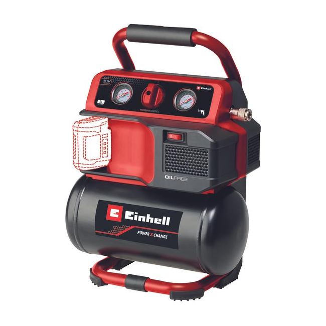 Акумуляторний компресор Einhell TE-AC 18/75 Li OF Kit 4.0 (40204104)