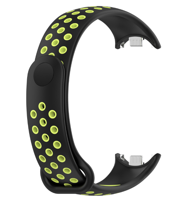 Ремінець CDK для Xiaomi Mi Smart Band 9 | Silicone Sport Band Nike (015815) (black / green)