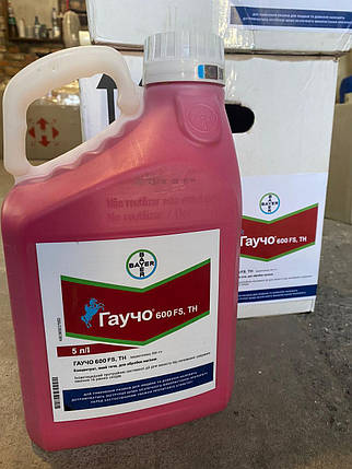 Протруювач Гаучо 600 FS 5л Bayer, інсектицидний протруйник насіння від шкідників, захист від дротяника, фото 1