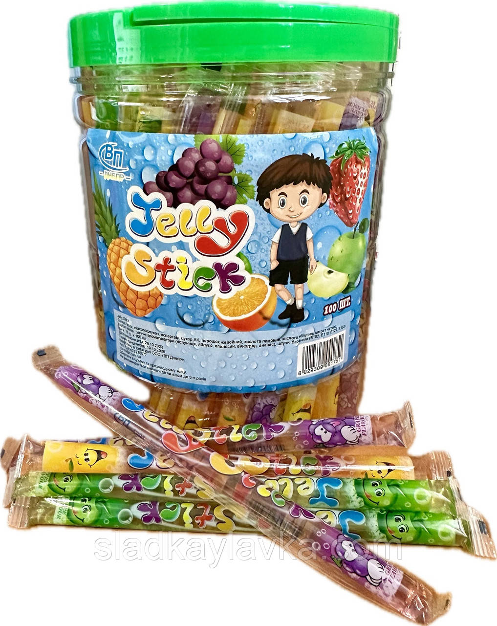 Цукерка желейна Jelly Stick 100 шт (ВП Дніпро)