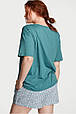 Піжама Victoria's Secret Cotton Short Tee-Jama (French Sage Ditsy Floral), L, фото 3