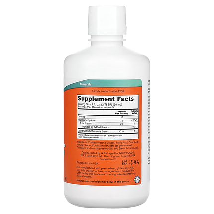 Колоїдні мінерали NOW Foods Colloidal Minerals 946 ml Raspberry, фото 2