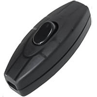 Вимикач для бра, пластиковий, чорний, 220В, 1уп-10шт