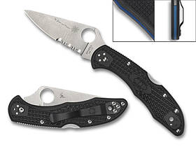 Ніж складаний Spyderco Delica 4 Lightweight Thin, Колір: Black/Blue, C11FPSBKBL