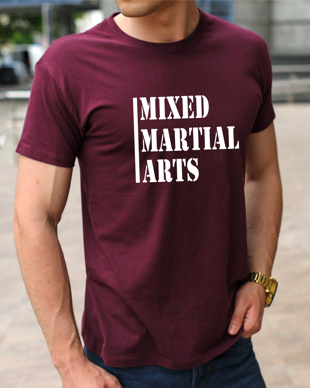 Футболки чоловічі MMА,боксерські принти,бавовняна футболка з принтом MMA,розмір S, фото 1