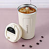 Термокружка на 500 мл с датчиком температуры, EL-SW-1811, Белая / Термочашка / Умная кружка-термос для чая, фото 4