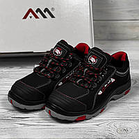 Кросівки робочі захисне спецвзуття зі сталевим носком антипрокольна підошва шкіра нубук польша art master