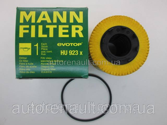 Фільтр масла Рено Майстер ІІ 00-> 2.2 dCi (90л.с.) + 2.5 dCi (99л.с.+115л.с.) MANN-FILTER (Німеччина) HU923X, фото 1