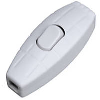 Вимикач для бра, пластиковий, білий, 220В, 1уп-10шт