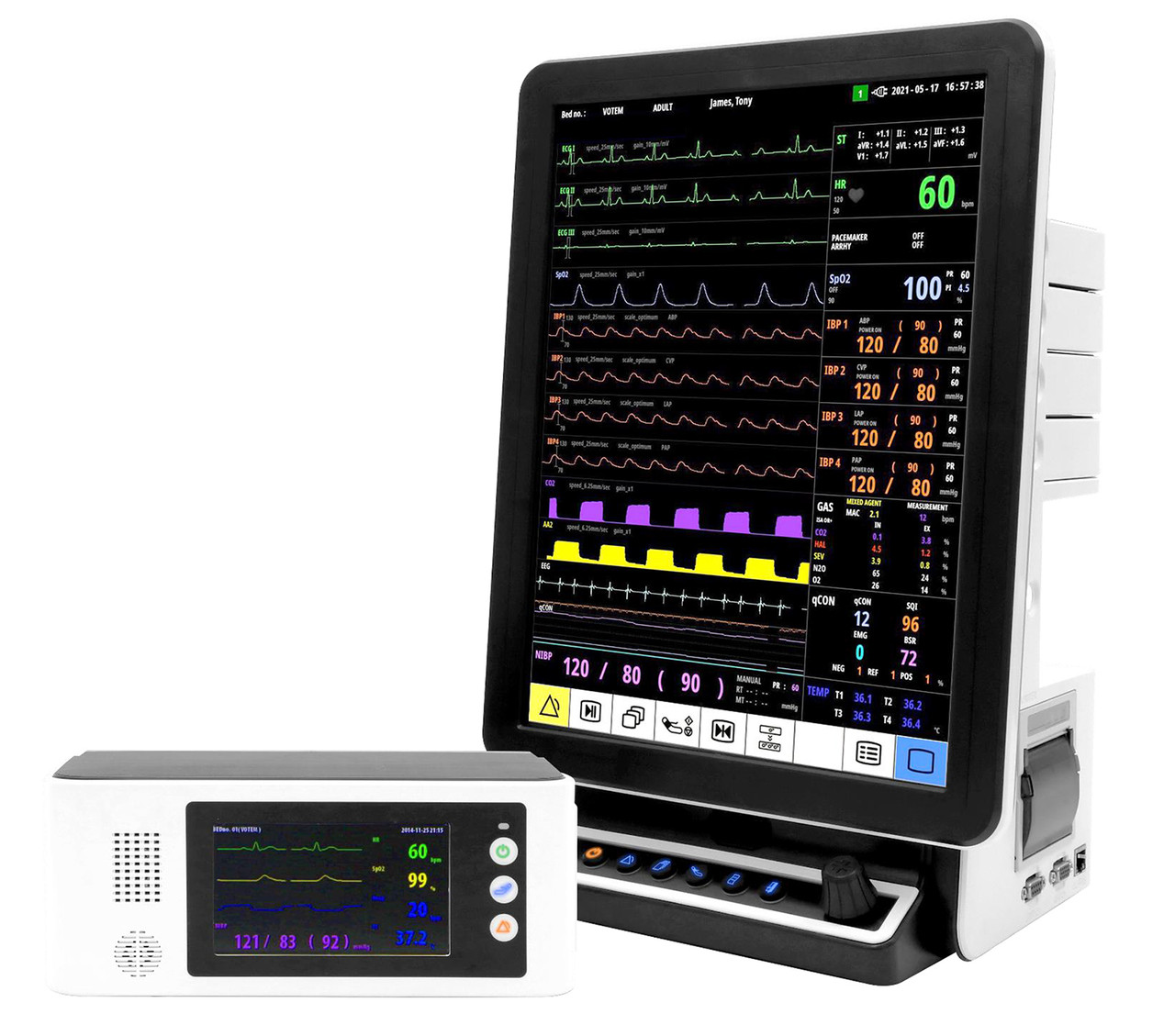 Монітор пацієнта модульного типу VOTEM VM15 (STD1) з транспортним модулем | 15” TFT сенсорний