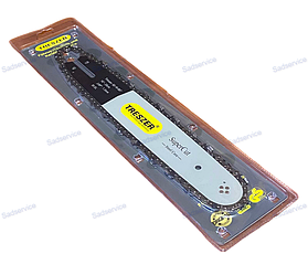 Шина і ланцюг для бензопили 35 см, 50 звеньев, шаг 3/8, 1.3 мм суперзуб для твердих порід /Treszer