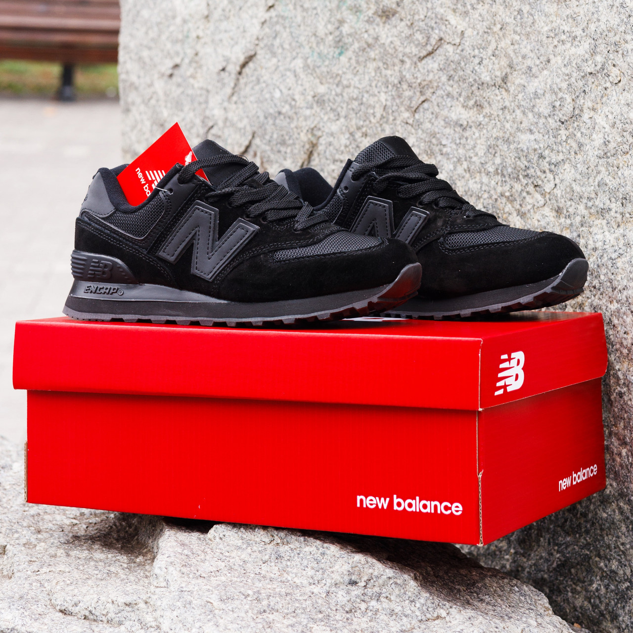 Кросівки New Balance 574 повністю чорні