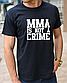 Чоловічі футболки MMА, бавовняна футболка з принтом MMA це не злочин розмір S, фото 3