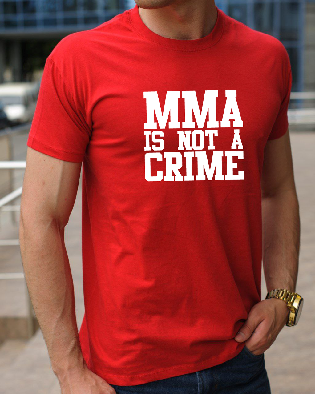 Чоловічі футболки MMА, бавовняна футболка з принтом MMA це не злочин розмір S, фото 1