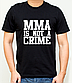 Чоловічі футболки MMА, бавовняна футболка з принтом MMA це не злочин розмір S, фото 9