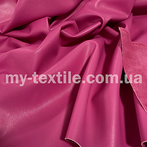 Тканина шкірозамінник на замшевій основі стрейч щільна 145 см Малиновий