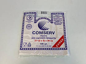 Майка фасувальна п\е №21*36 Сomserv(100шт) (1 пач.)
