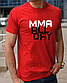 Футболки чоловічі MMА,боксерські принти,бавовняна футболка з принтом ММА весь день,розмір S, фото 7
