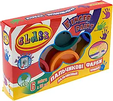 Фарби пальчикові 6кол. по 30мл, 180мл, 7637С, CLASS
