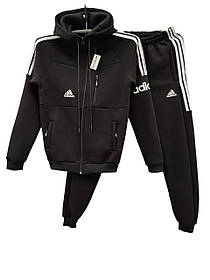 Чорний спортивний костюм на хлопчика кофта на блискавці та штани