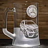 Пивний келих з гравіюванням автомобіля Mercedes ML350 Мерседес - подарунок для автомобіліста, фото 2