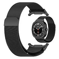 Магнітний ремінець Milanese Loop для Samsung Galaxy Watch Ultra (L705) | HMU | 23 мм | чорний