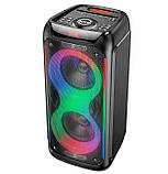 Bluetooth-колонка HOCO DS54 RGB з мікрофоном і пультом ДК, чорна, фото 6