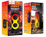 Bluetooth-колонка HOCO DS54 RGB з мікрофоном і пультом ДК, чорна, фото 9