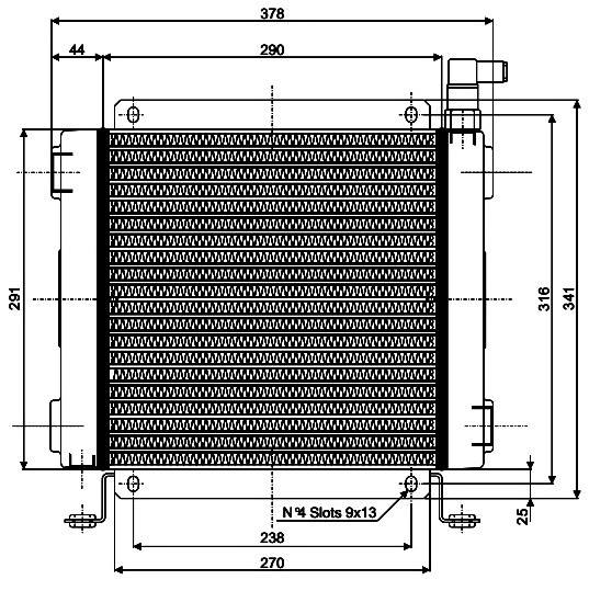 розміри маслоохолоджувача SS240300A-P