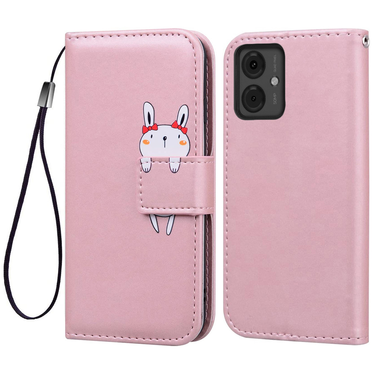 Чохол-книжка Animal Wallet для Motorola G14 Rabbit