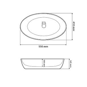 Умивальник (раковина) VBI UDINE MARBLE BLUE MATT накладний, фото 3