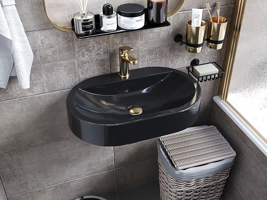 Раковина, Умивальник підвісний Luxor KARIN Black