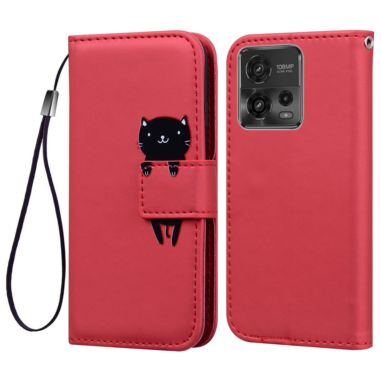 Чохол-книжка Animal Wallet для Motorola G72 Cat