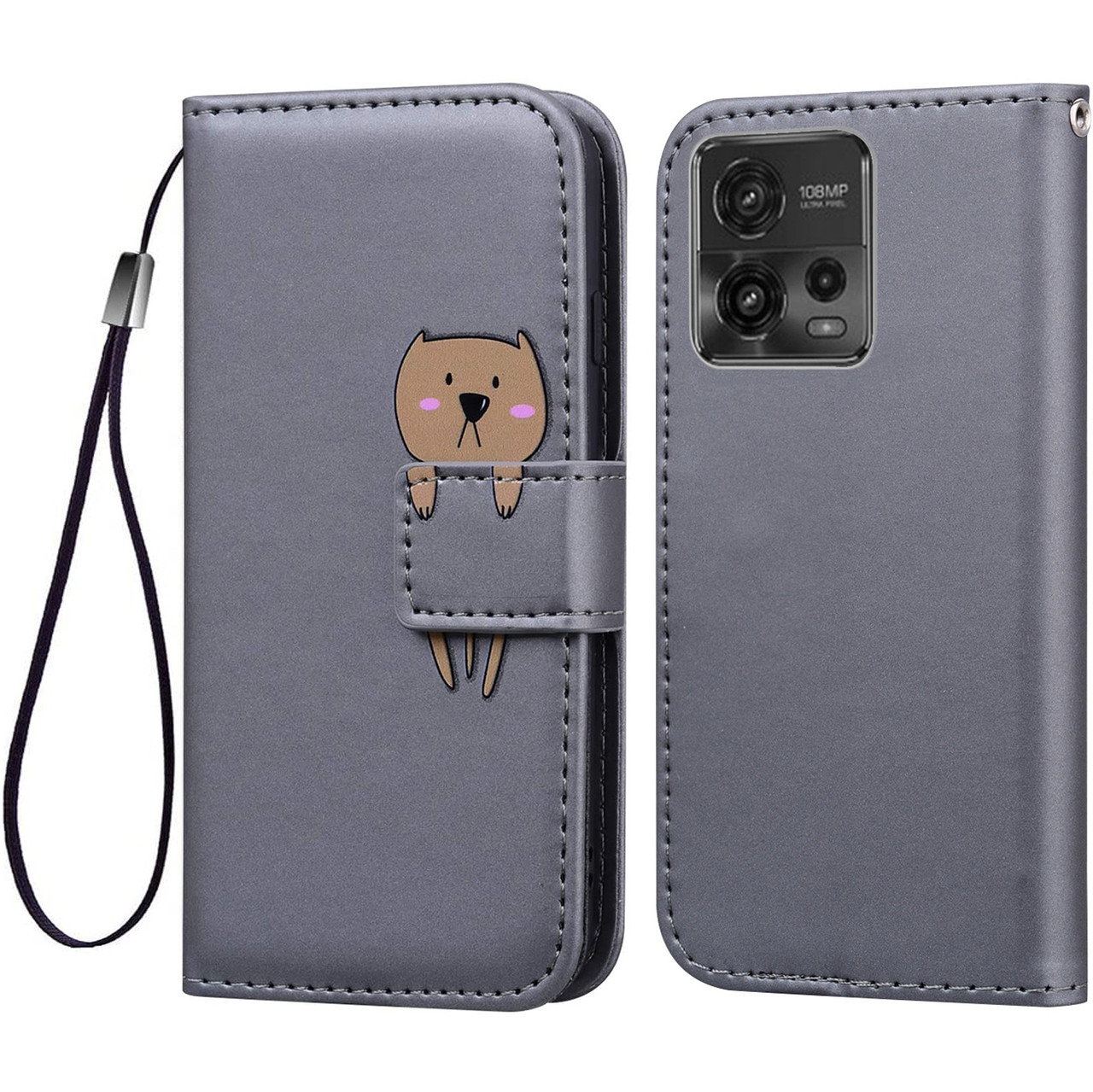 Чохол-книжка Animal Wallet для Motorola G72 Bear